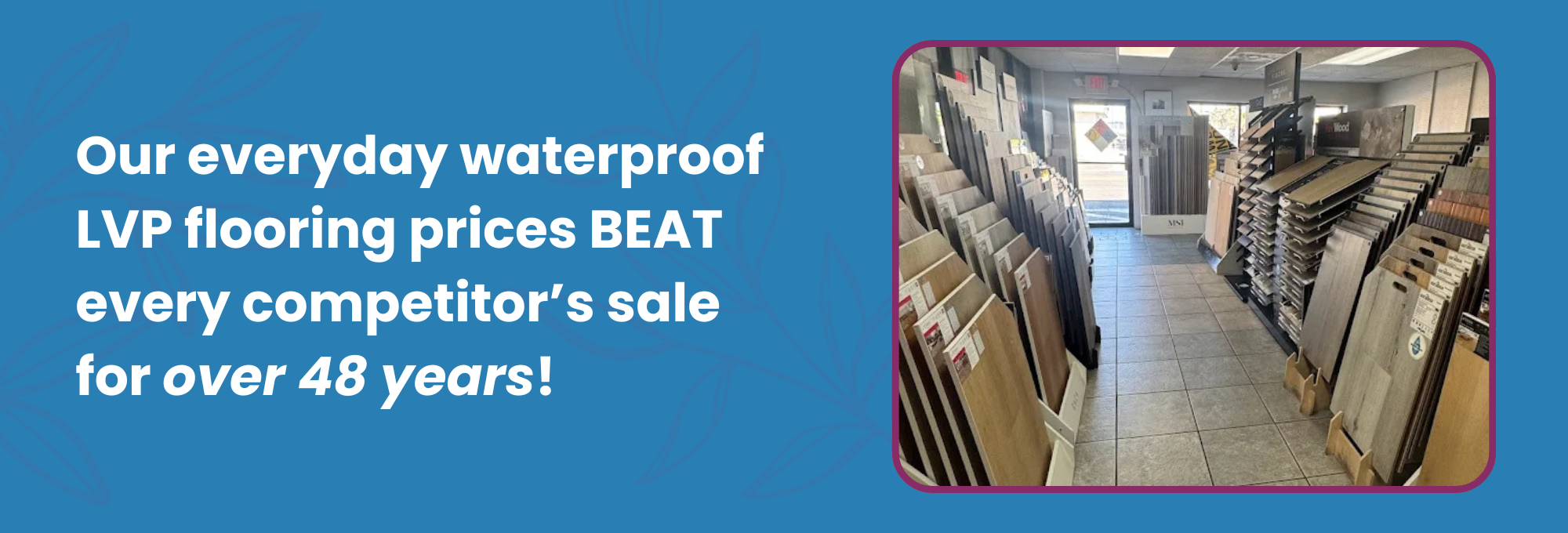 Waterproof flooring in a Las Vegas showroom