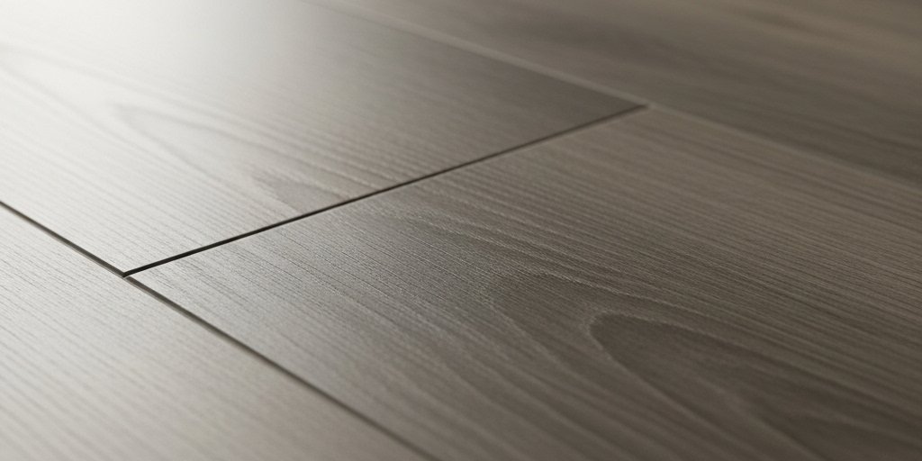 Closeup of LVP flooring planks